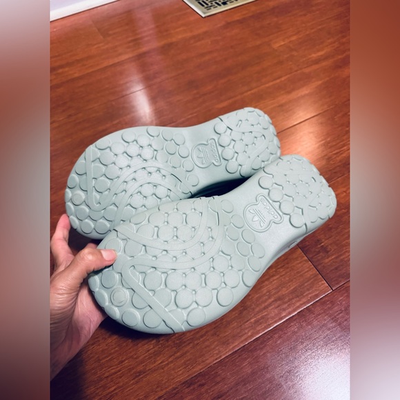 Adidas Adifom Stan Smith platform mule green / silver hint green US 9 - Picture 5 of 12